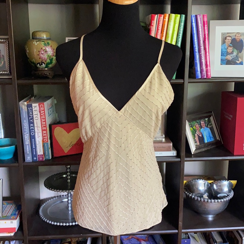 Sara Feinberg Beaded Silk Cami Shell